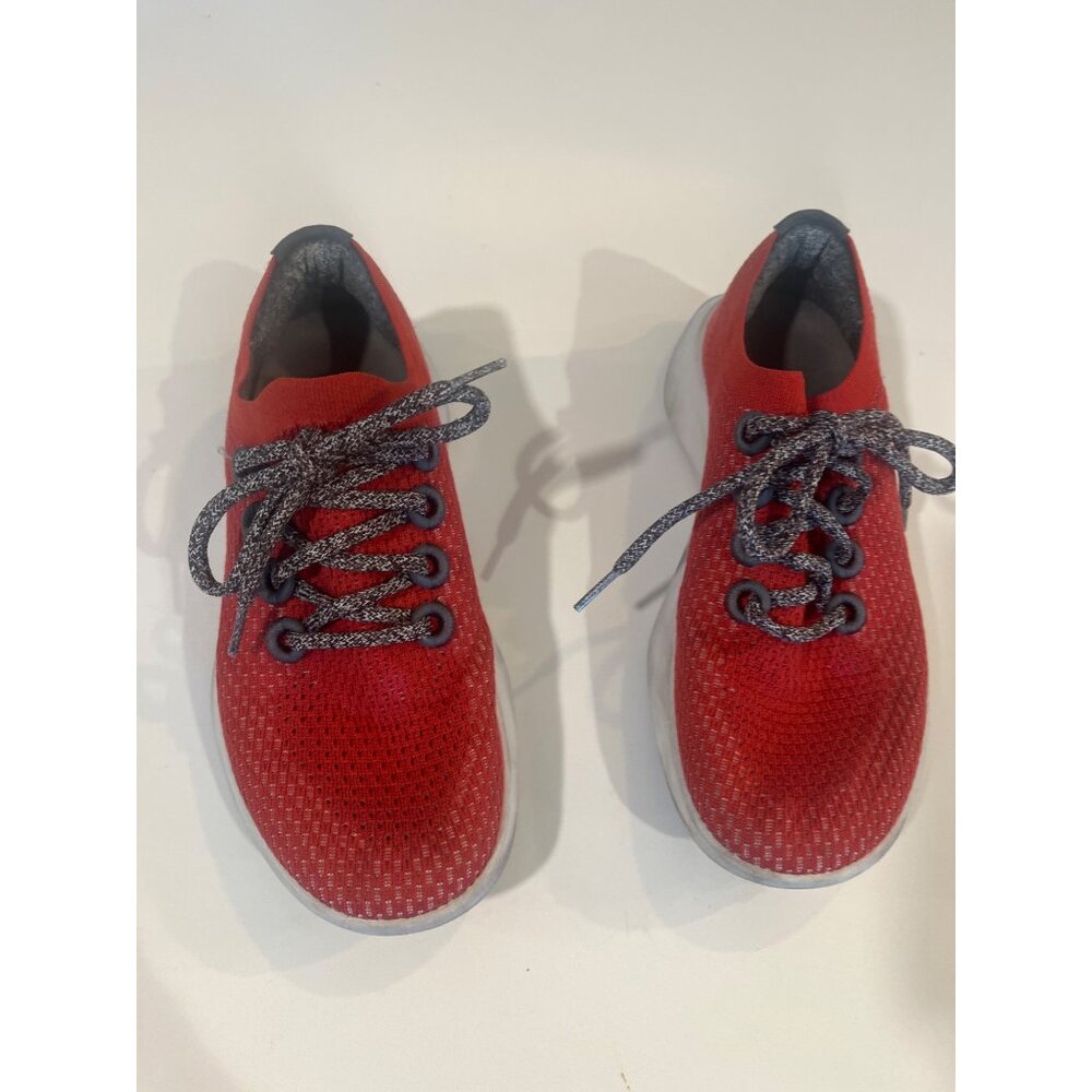 Allbirds Womens Tree Runners Red Lace-Up Sneakers Size 8